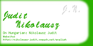 judit nikolausz business card